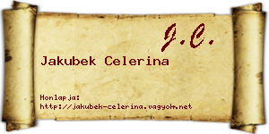 Jakubek Celerina névjegykártya